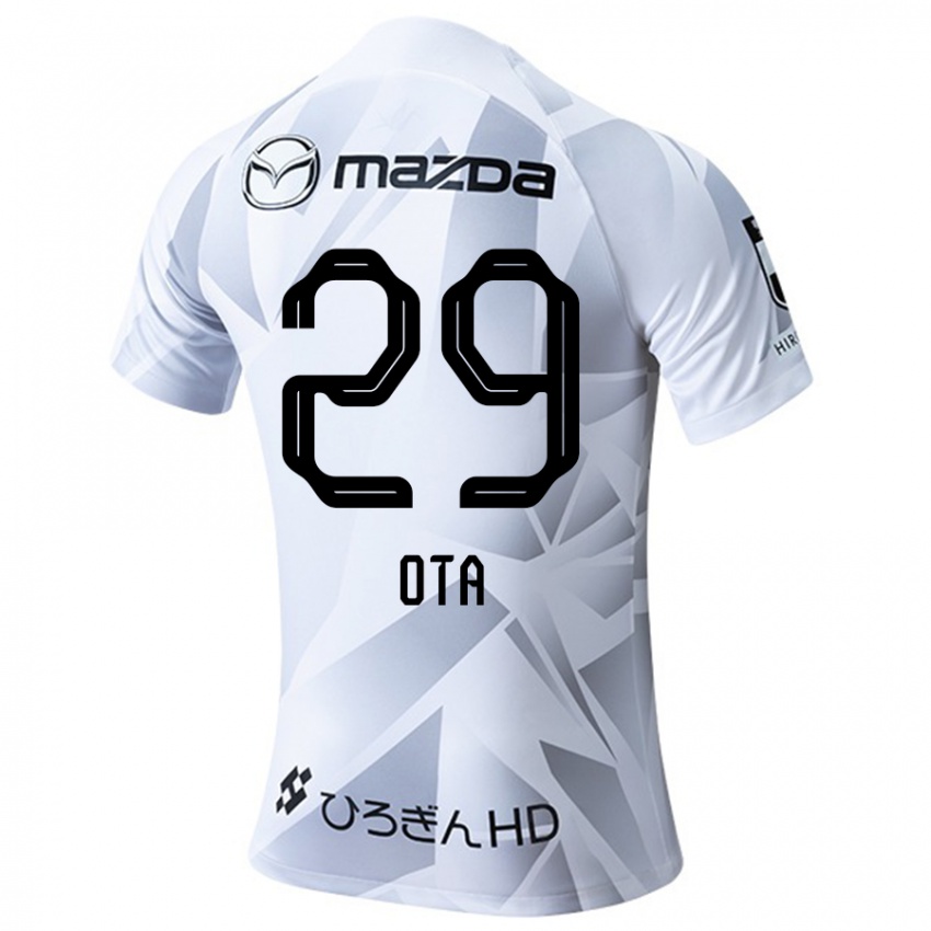 Niño Camiseta Hiroto Ota #29 Blanco Gris Negro 2ª Equipación 2024/25 La Camisa Perú