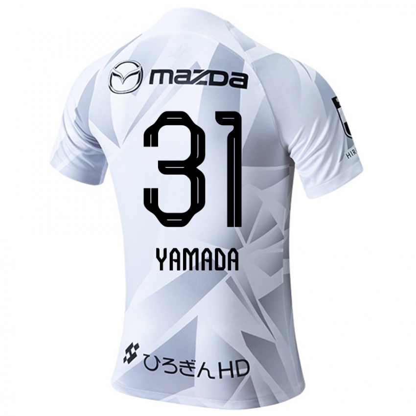 Niño Camiseta Manato Yamada #31 Blanco Gris Negro 2ª Equipación 2024/25 La Camisa Perú