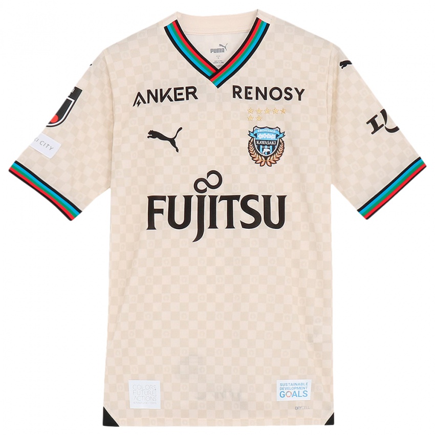 Niño Camiseta Rensuke Fujii #20 Blanco Gris 2ª Equipación 2024/25 La Camisa Perú