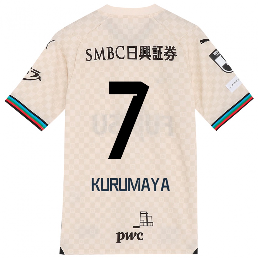 Niño Camiseta Shintaro Kurumaya #7 Blanco Gris 2ª Equipación 2024/25 La Camisa Perú