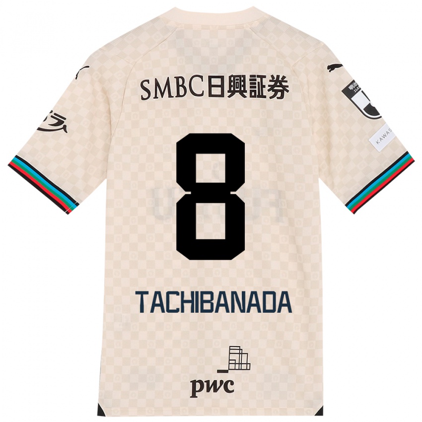 Niño Camiseta Kento Tachibanada #8 Blanco Gris 2ª Equipación 2024/25 La Camisa Perú