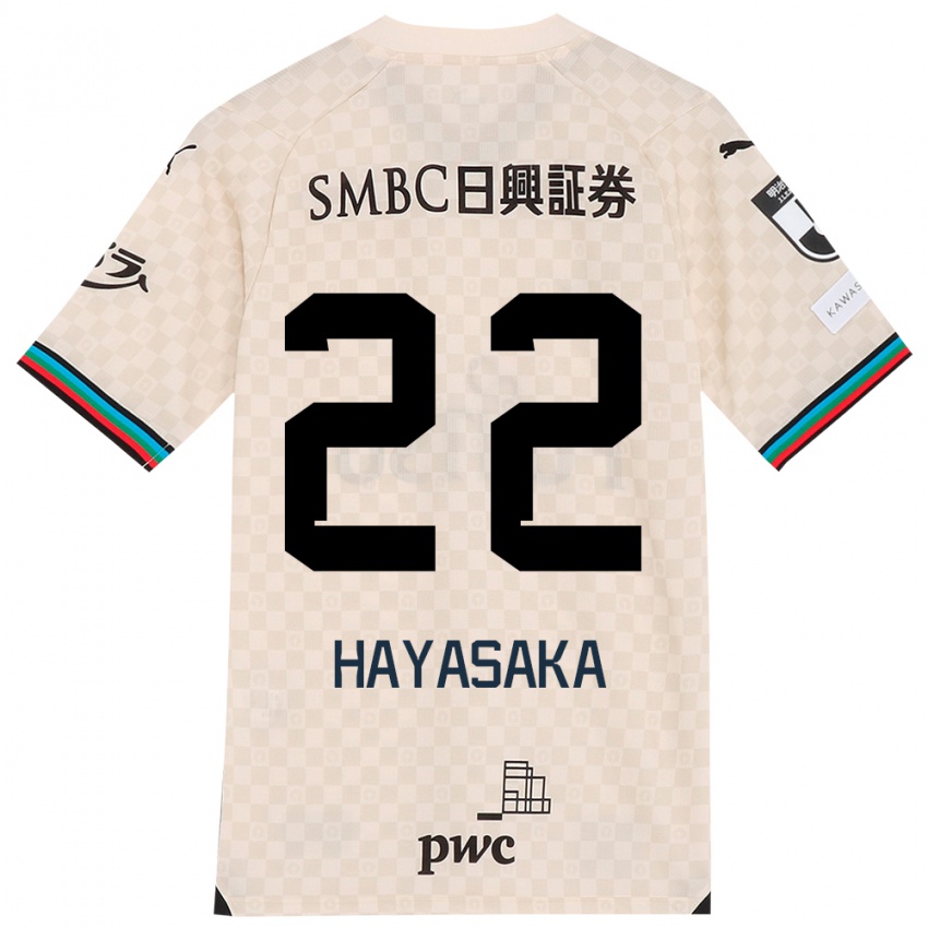 Niño Camiseta Yuki Hayasaka #22 Blanco Gris 2ª Equipación 2024/25 La Camisa Perú