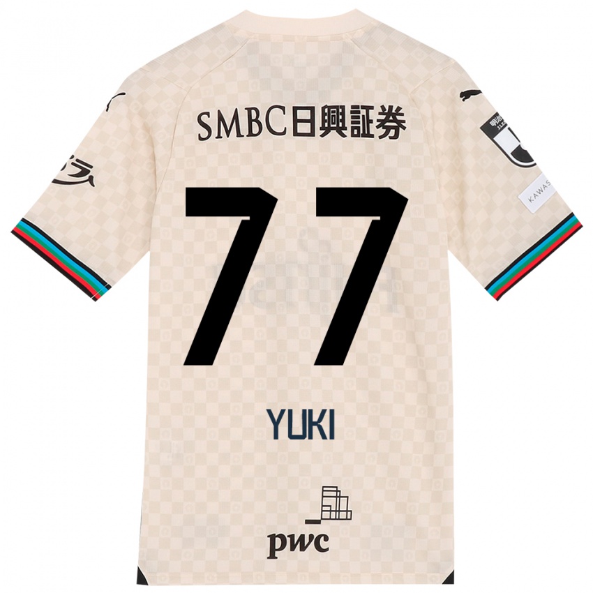 Niño Camiseta Yuki Yamamoto #77 Blanco Gris 2ª Equipación 2024/25 La Camisa Perú