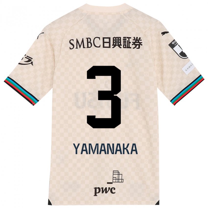 Niño Camiseta Daiki Yamanaka #3 Blanco Gris 2ª Equipación 2024/25 La Camisa Perú