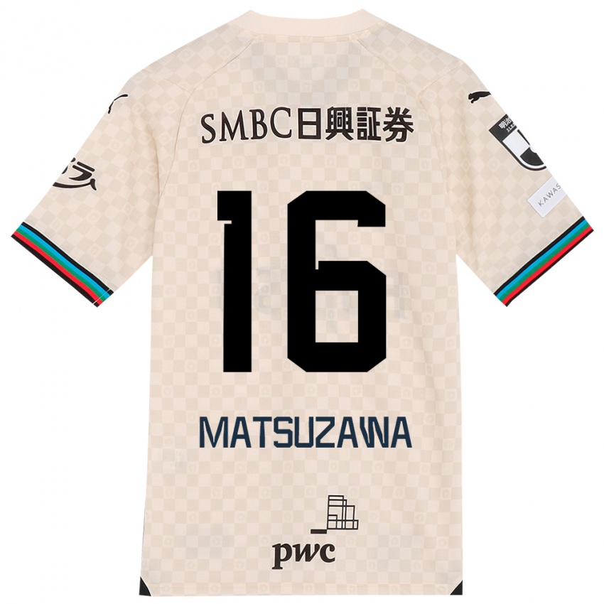 Niño Camiseta Naoto Matsuzawa #16 Blanco Gris 2ª Equipación 2024/25 La Camisa Perú