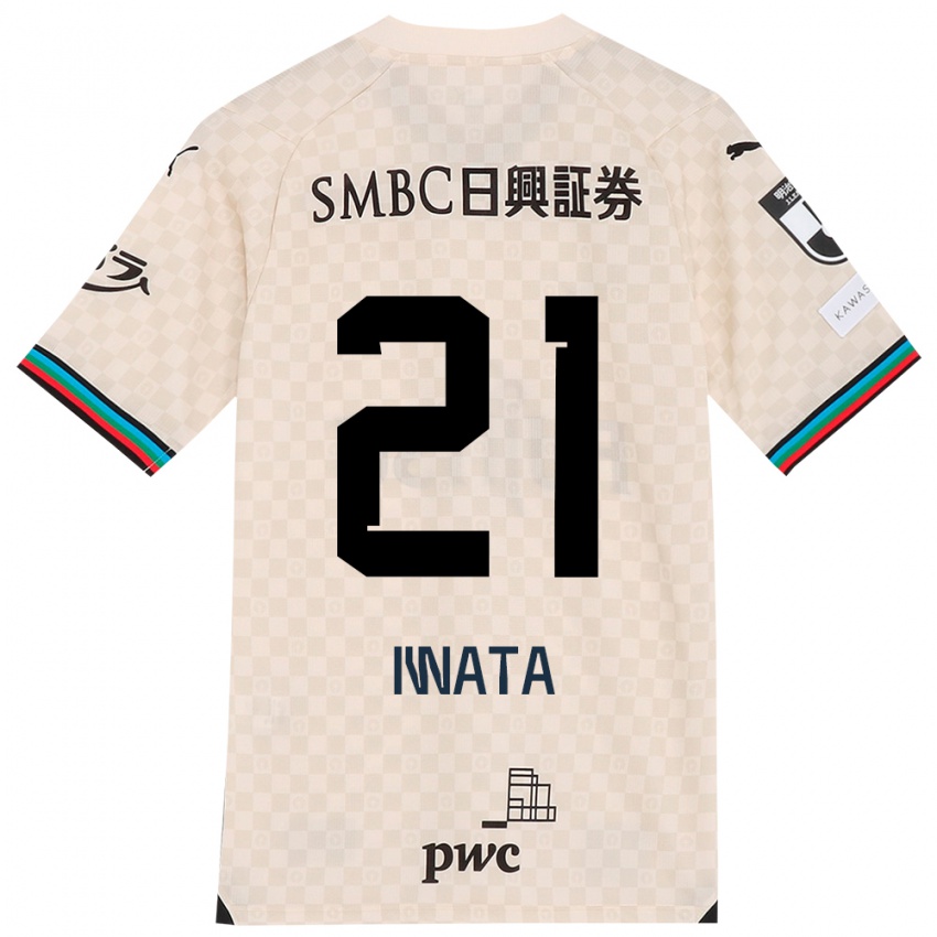 Niño Camiseta Kantaro Iwata #21 Blanco Gris 2ª Equipación 2024/25 La Camisa Perú