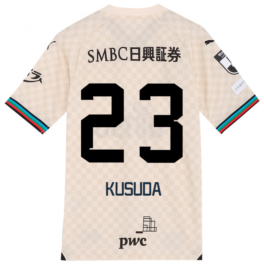 Niño Camiseta Haruki Kusuda #23 Blanco Gris 2ª Equipación 2024/25 La Camisa Perú