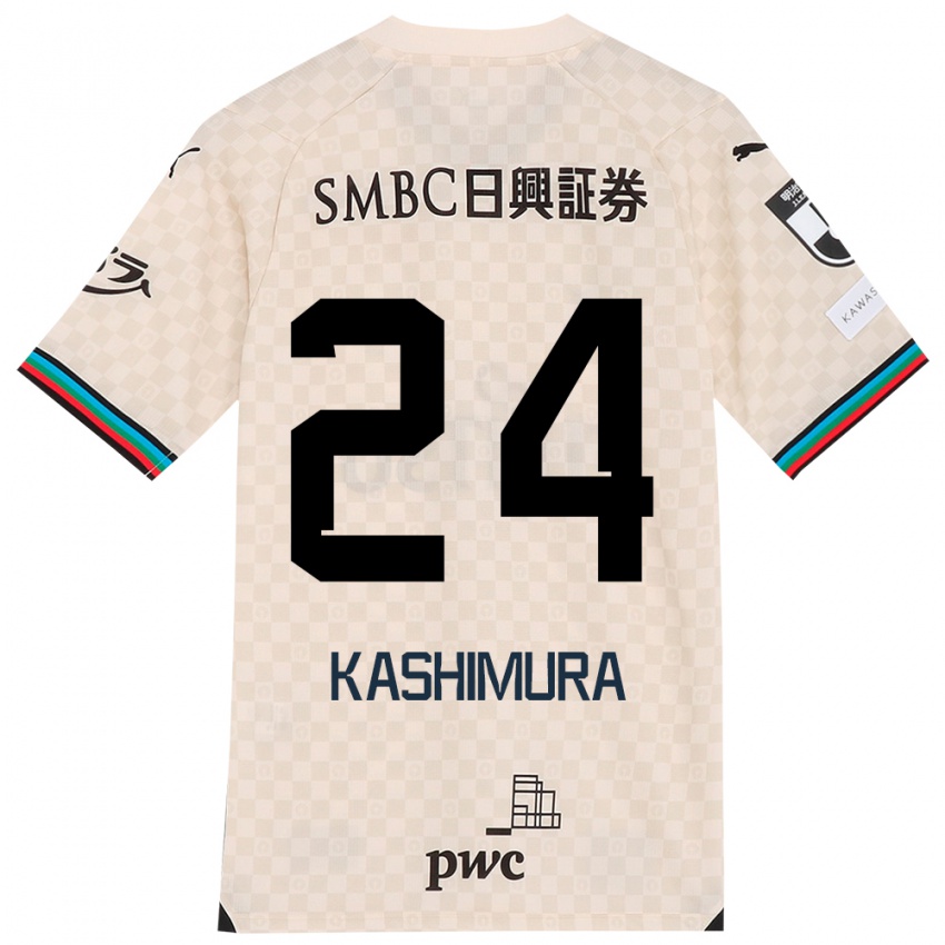 Niño Camiseta Ryota Kashimura #24 Blanco Gris 2ª Equipación 2024/25 La Camisa Perú