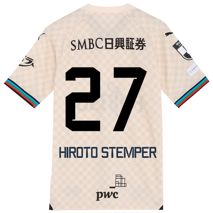 Niño Camiseta Luka Hiroto Stemper #27 Blanco Gris 2ª Equipación 2024/25 La Camisa Perú