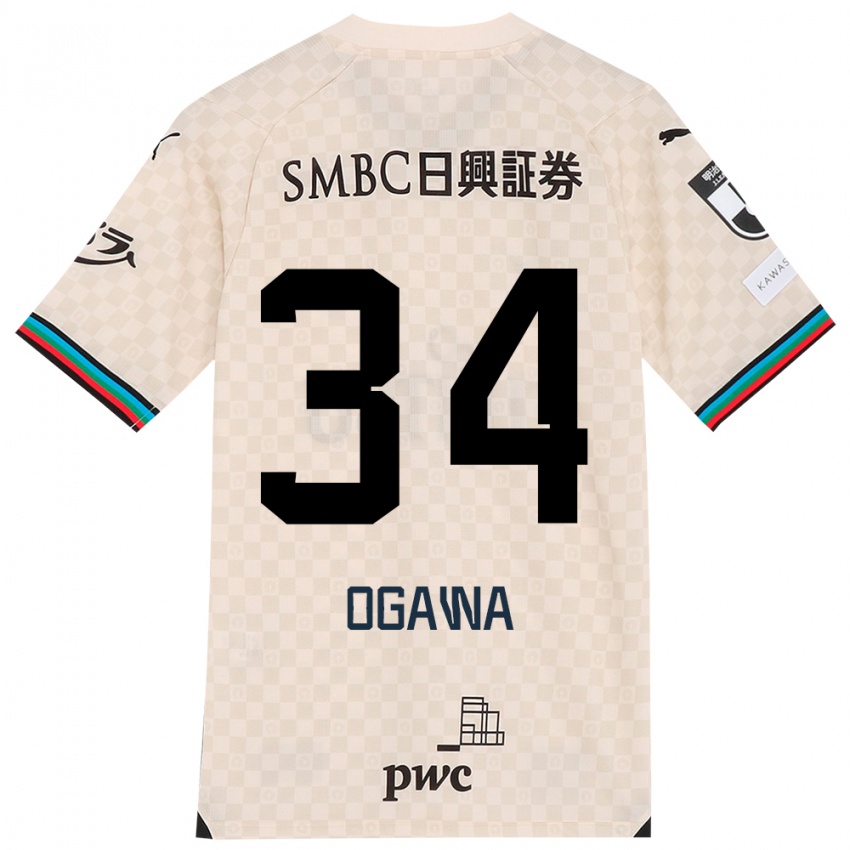 Niño Camiseta Hiroto Ogawa #34 Blanco Gris 2ª Equipación 2024/25 La Camisa Perú