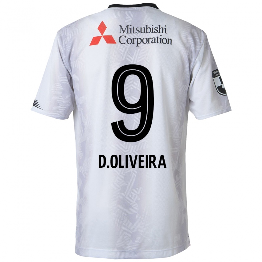 Niño Camiseta Diego Oliveira #9 Blanco Negro 2ª Equipación 2024/25 La Camisa Perú