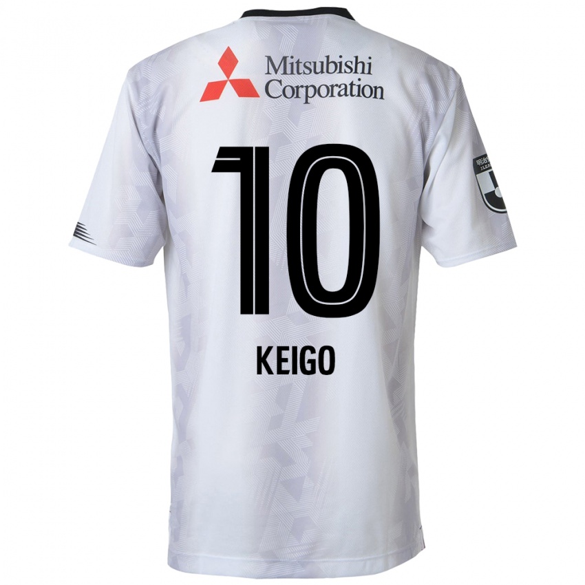 Niño Camiseta Keigo Higashi #10 Blanco Negro 2ª Equipación 2024/25 La Camisa Perú