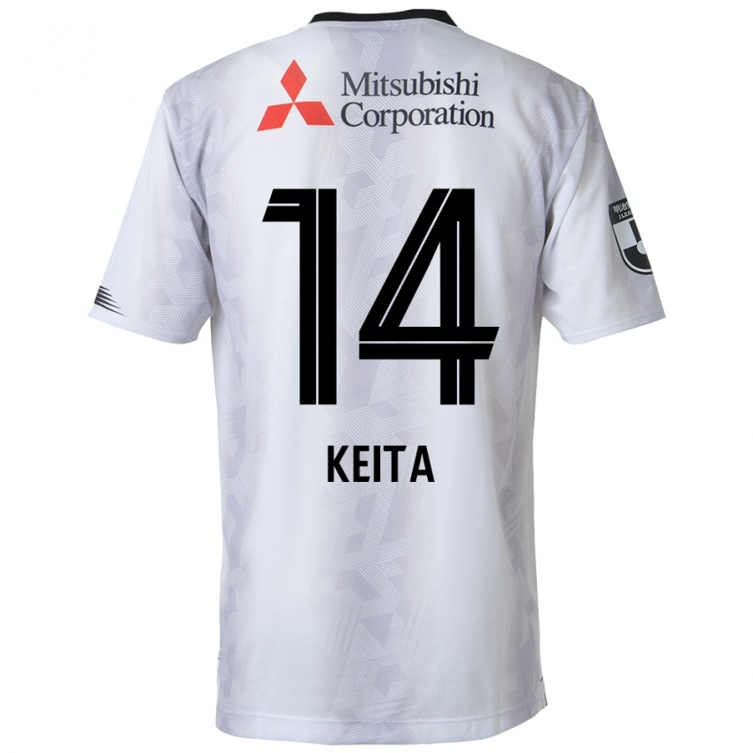 Niño Camiseta Keita Yamashita #14 Blanco Negro 2ª Equipación 2024/25 La Camisa Perú