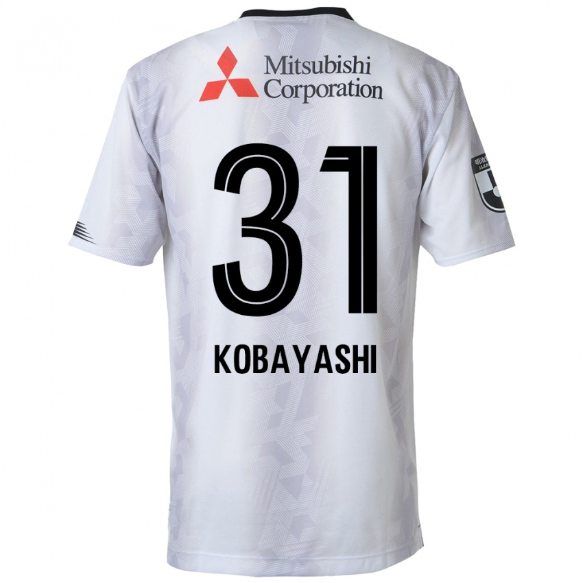 Niño Camiseta Masataka Kobayashi #31 Blanco Negro 2ª Equipación 2024/25 La Camisa Perú