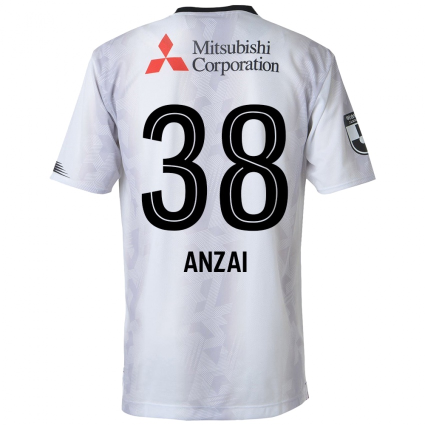 Niño Camiseta Soma Anzai #38 Blanco Negro 2ª Equipación 2024/25 La Camisa Perú