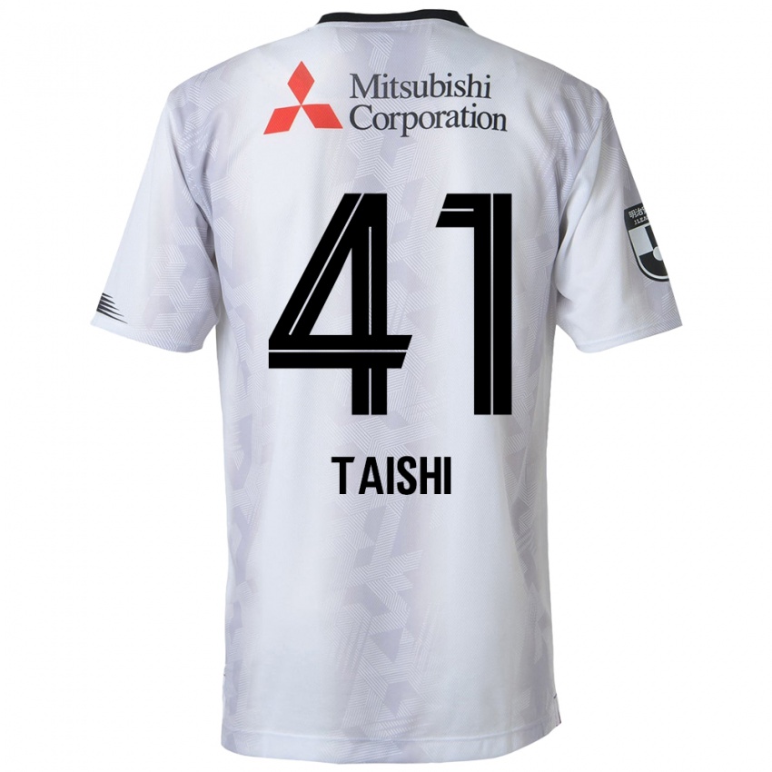 Niño Camiseta Taishi Brandon Nozawa #41 Blanco Negro 2ª Equipación 2024/25 La Camisa Perú