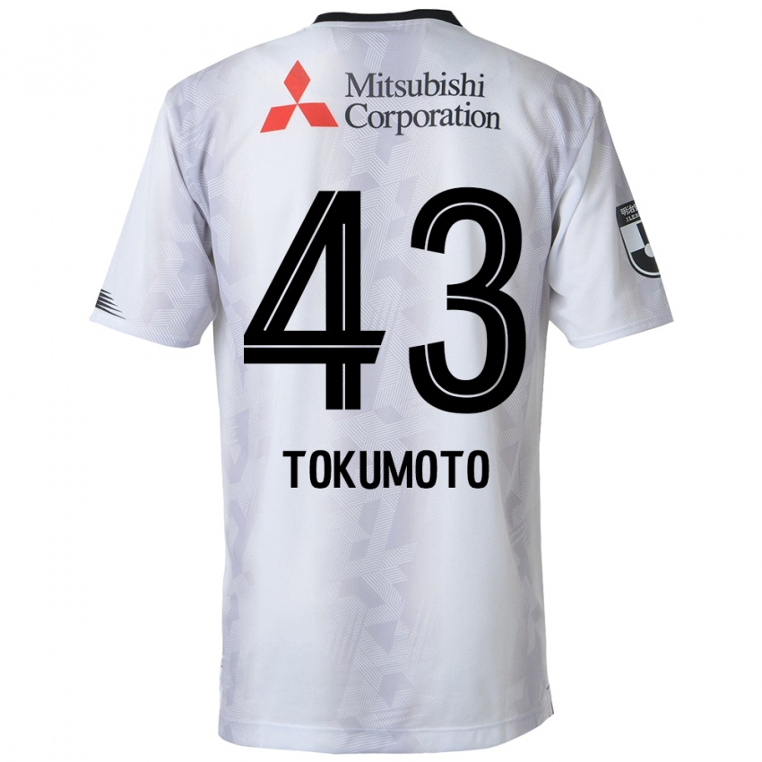 Niño Camiseta Shuhei Tokumoto #43 Blanco Negro 2ª Equipación 2024/25 La Camisa Perú