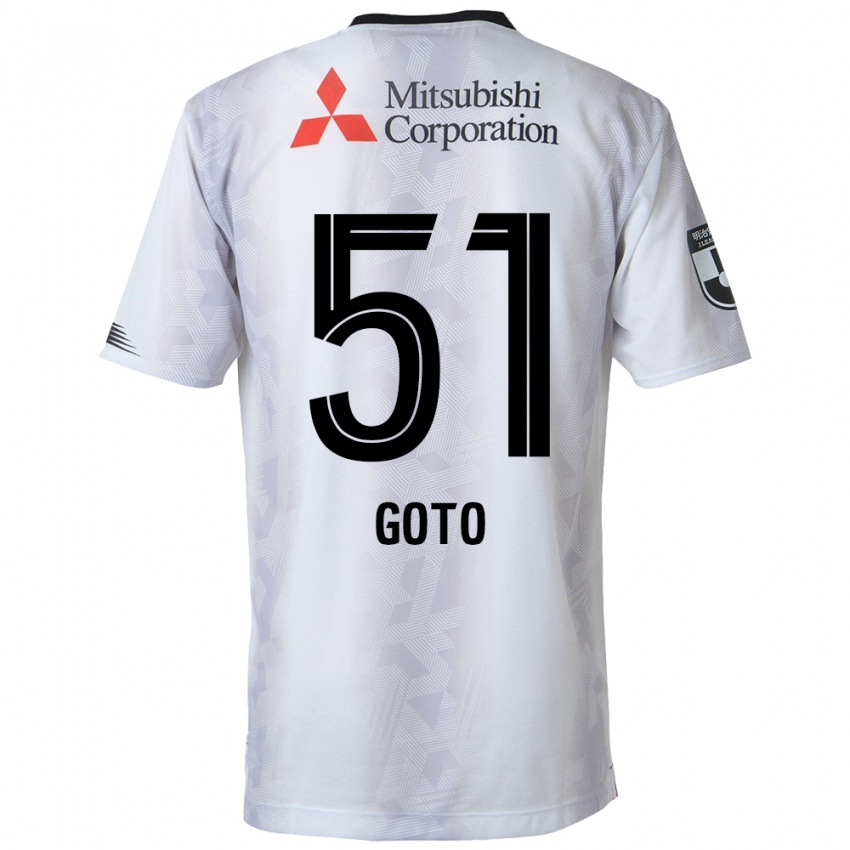 Niño Camiseta Wataru Goto #51 Blanco Negro 2ª Equipación 2024/25 La Camisa Perú