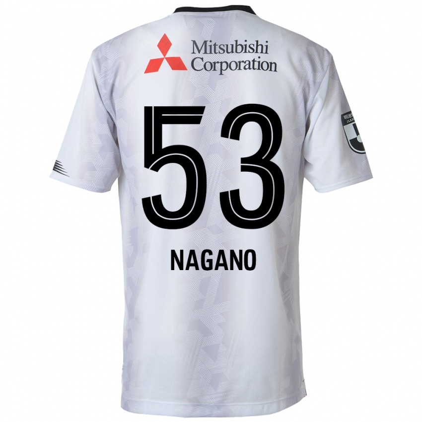 Niño Camiseta Shuto Nagano #53 Blanco Negro 2ª Equipación 2024/25 La Camisa Perú