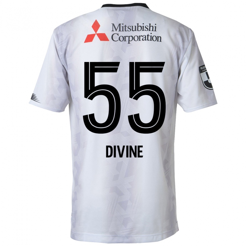 Niño Camiseta Divine Chinedu Otani #55 Blanco Negro 2ª Equipación 2024/25 La Camisa Perú