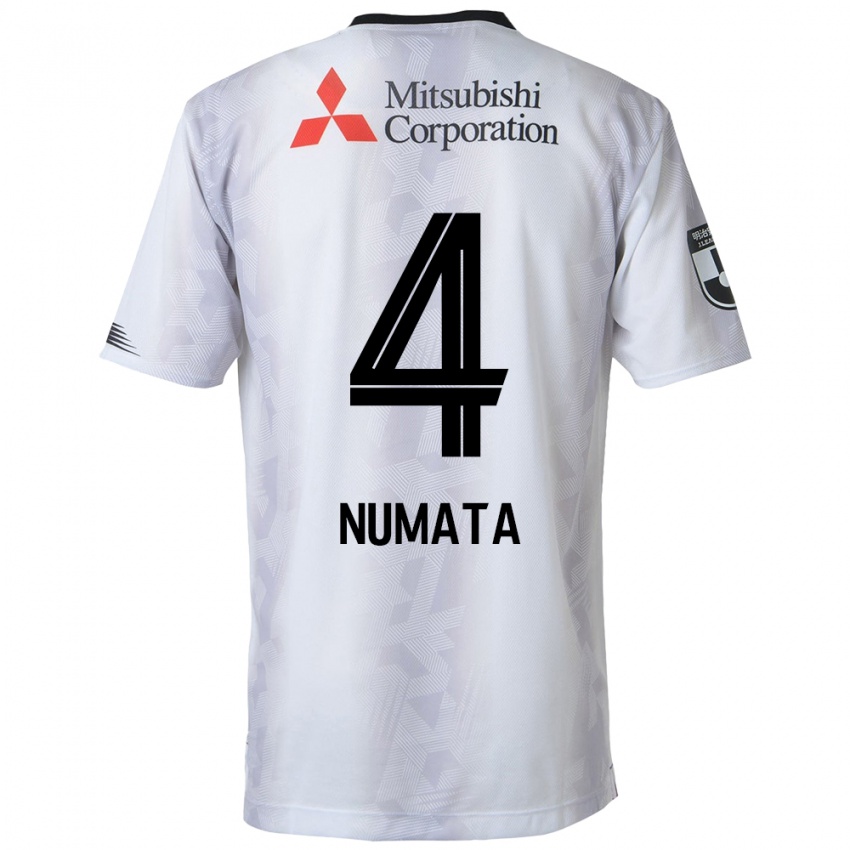 Niño Camiseta Seisa Numata #4 Blanco Negro 2ª Equipación 2024/25 La Camisa Perú