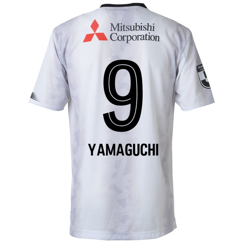 Niño Camiseta Taiyo Yamaguchi #9 Blanco Negro 2ª Equipación 2024/25 La Camisa Perú