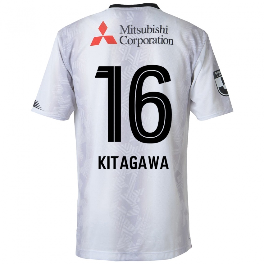 Niño Camiseta Rento Kitagawa #16 Blanco Negro 2ª Equipación 2024/25 La Camisa Perú