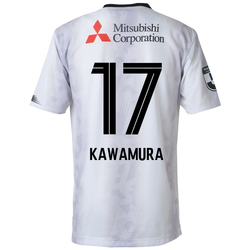 Niño Camiseta Riku Kawamura #17 Blanco Negro 2ª Equipación 2024/25 La Camisa Perú