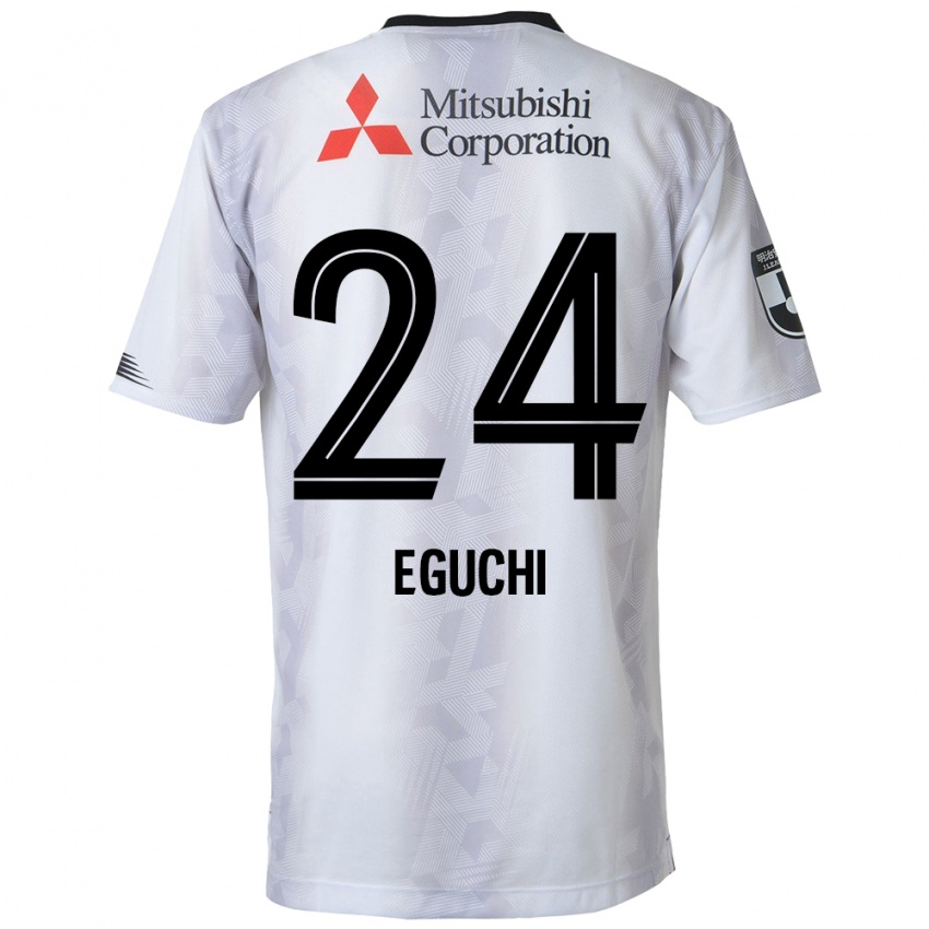 Niño Camiseta Kaito Eguchi #24 Blanco Negro 2ª Equipación 2024/25 La Camisa Perú