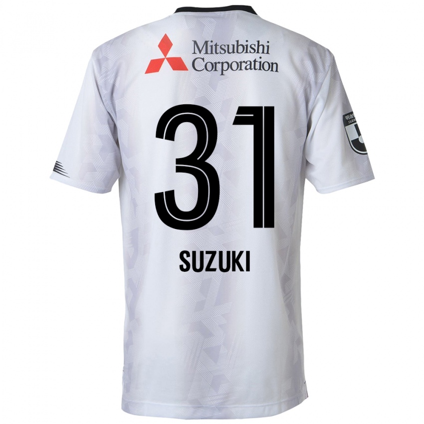 Niño Camiseta Kaede Suzuki #31 Blanco Negro 2ª Equipación 2024/25 La Camisa Perú