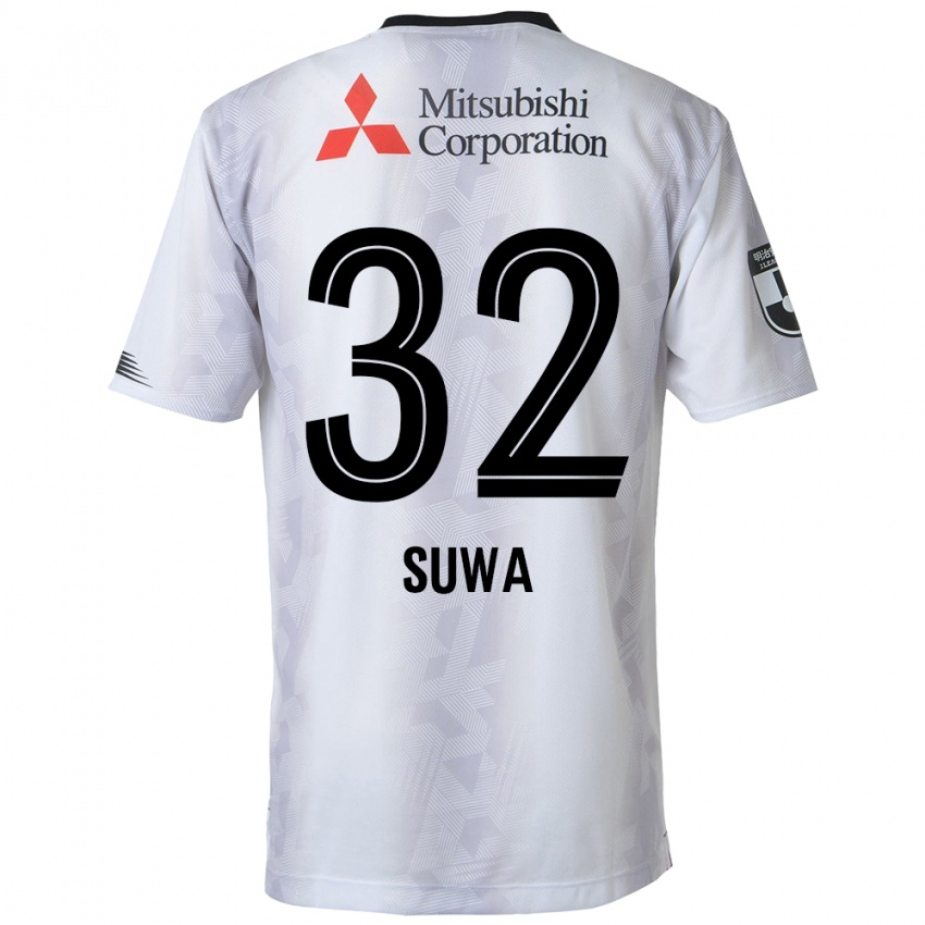 Niño Camiseta Keita Suwa #32 Blanco Negro 2ª Equipación 2024/25 La Camisa Perú