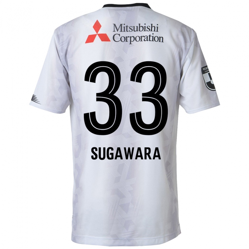 Niño Camiseta Yuta Sugawara #33 Blanco Negro 2ª Equipación 2024/25 La Camisa Perú