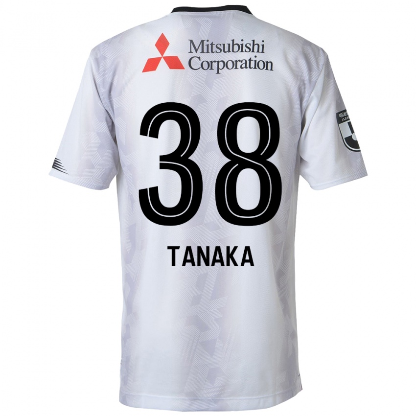 Niño Camiseta Kio Tanaka #38 Blanco Negro 2ª Equipación 2024/25 La Camisa Perú