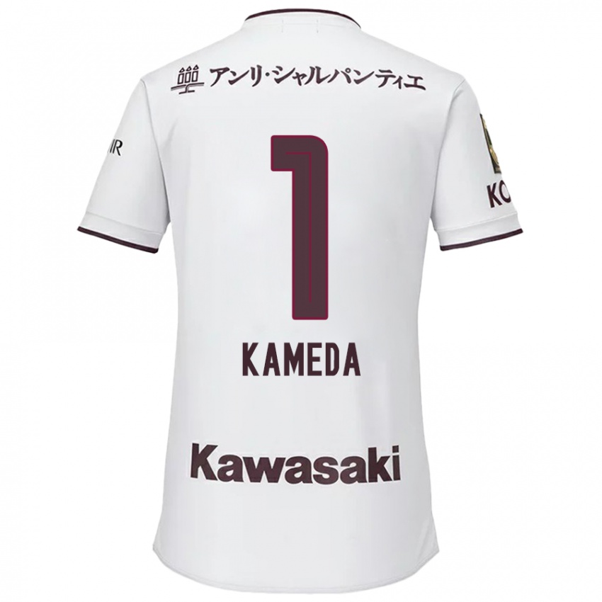 Niño Camiseta Taiga Kameda #1 Blanco Rojo 2ª Equipación 2024/25 La Camisa Perú