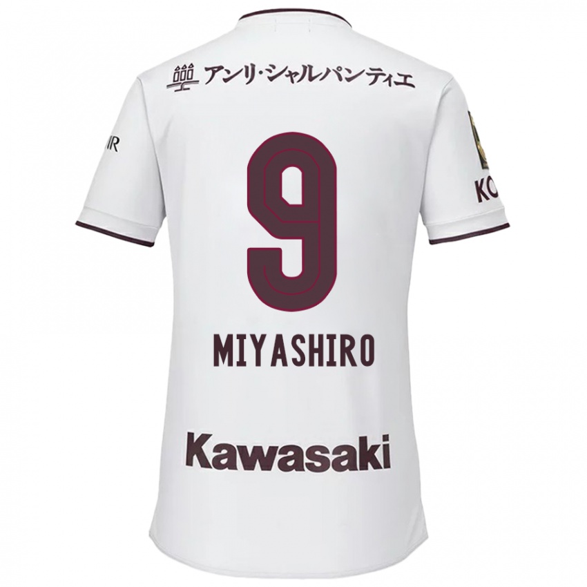 Niño Camiseta Taisei Miyashiro #9 Blanco Rojo 2ª Equipación 2024/25 La Camisa Perú