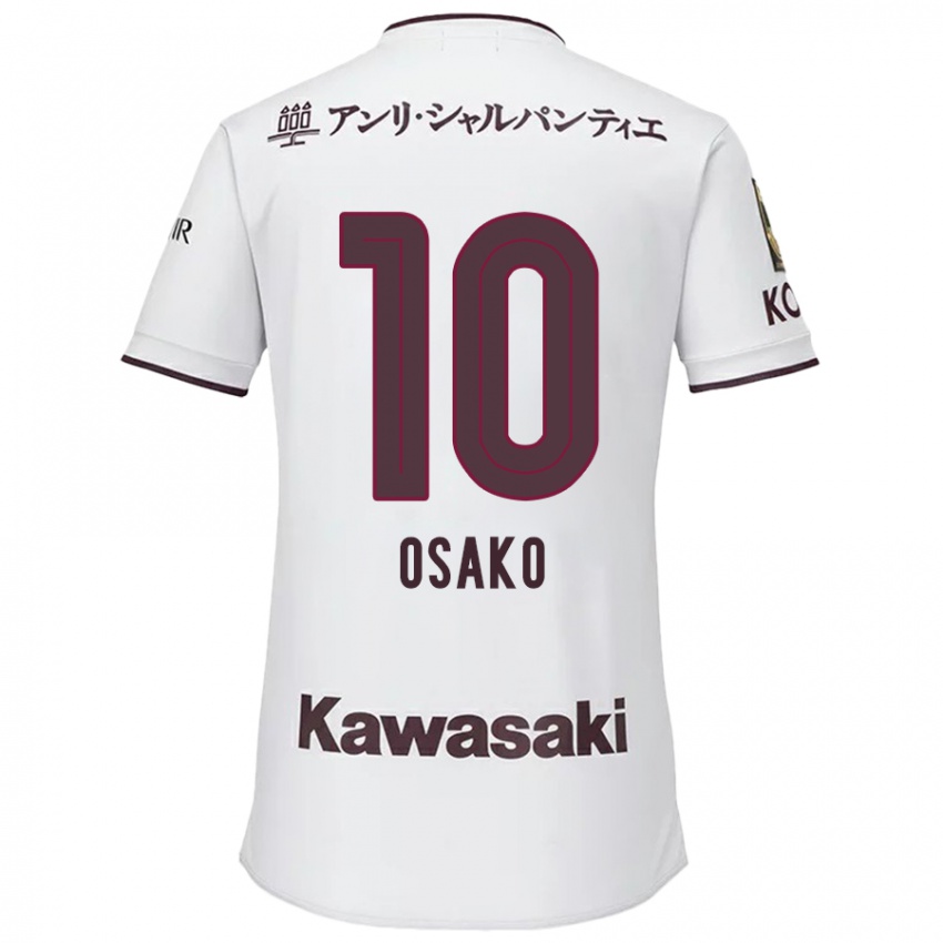 Niño Camiseta Yuya Osako #10 Blanco Rojo 2ª Equipación 2024/25 La Camisa Perú