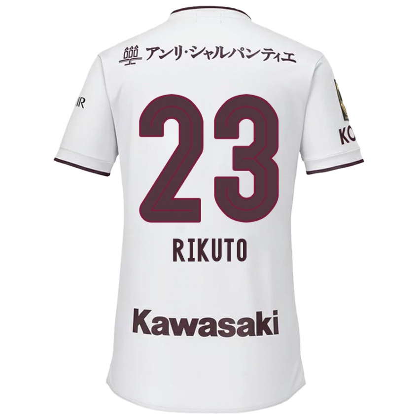 Niño Camiseta Rikuto Hirose #23 Blanco Rojo 2ª Equipación 2024/25 La Camisa Perú