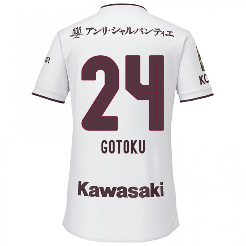 Niño Camiseta Gotoku Sakai #24 Blanco Rojo 2ª Equipación 2024/25 La Camisa Perú