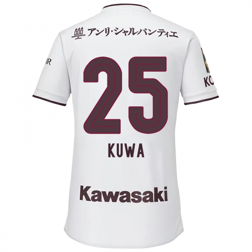 Niño Camiseta Yuya Kuwasaki #25 Blanco Rojo 2ª Equipación 2024/25 La Camisa Perú