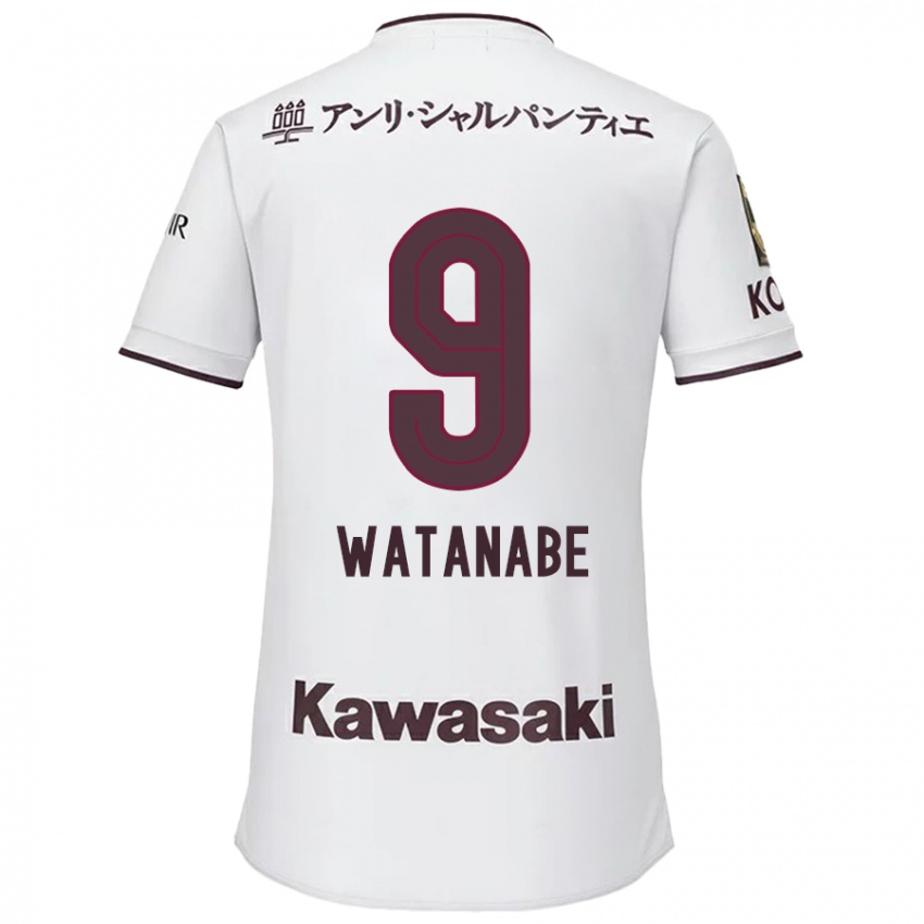 Niño Camiseta Hayato Watanabe #9 Blanco Rojo 2ª Equipación 2024/25 La Camisa Perú