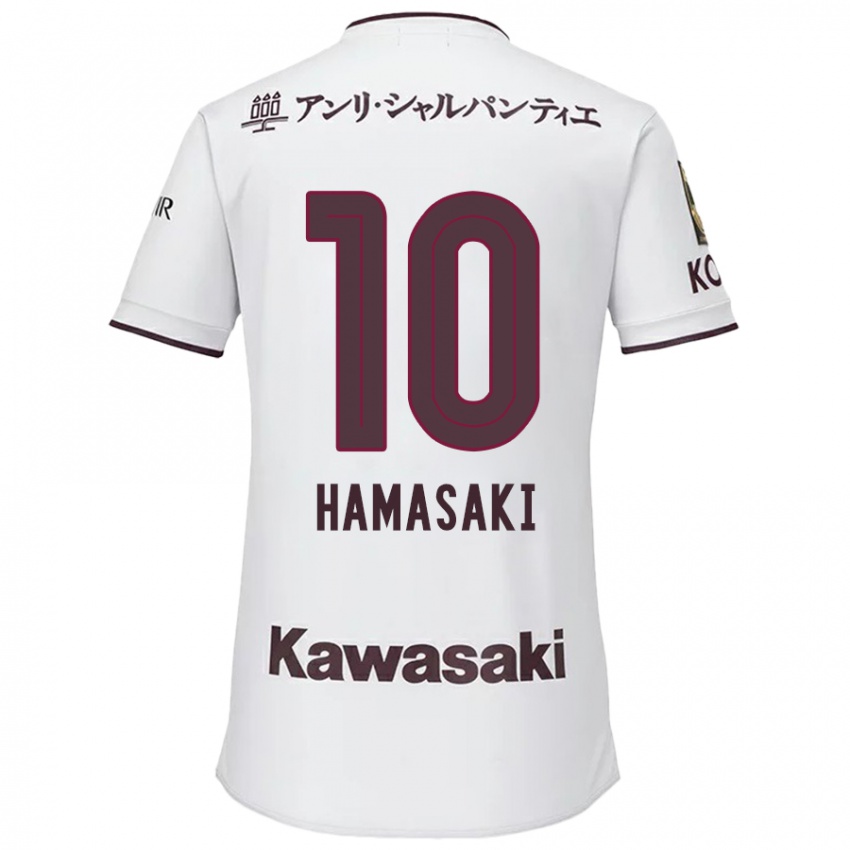 Niño Camiseta Kento Hamasaki #10 Blanco Rojo 2ª Equipación 2024/25 La Camisa Perú