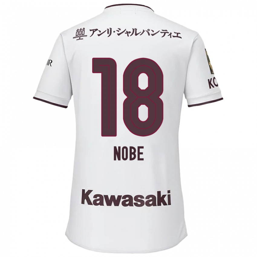 Niño Camiseta Tomohiro Nobe #18 Blanco Rojo 2ª Equipación 2024/25 La Camisa Perú