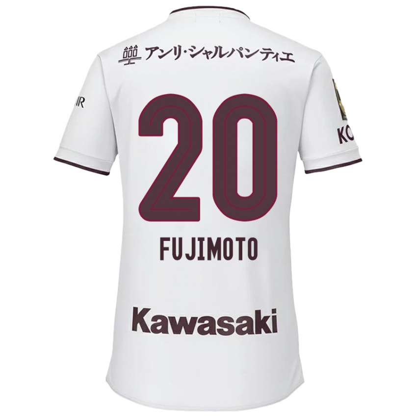 Niño Camiseta Riku Fujimoto #20 Blanco Rojo 2ª Equipación 2024/25 La Camisa Perú