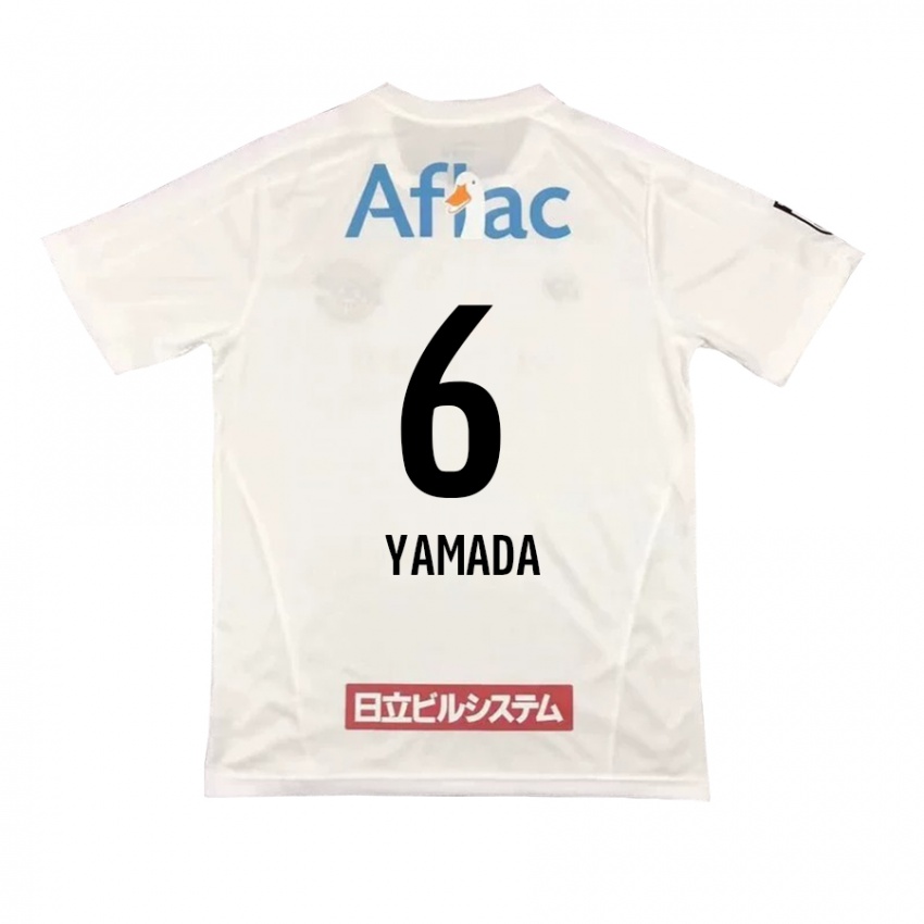 Niño Camiseta Yuto Yamada #6 Blanco Negro 2ª Equipación 2024/25 La Camisa Perú