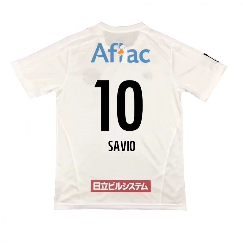 Niño Camiseta Matheus Savio #10 Blanco Negro 2ª Equipación 2024/25 La Camisa Perú