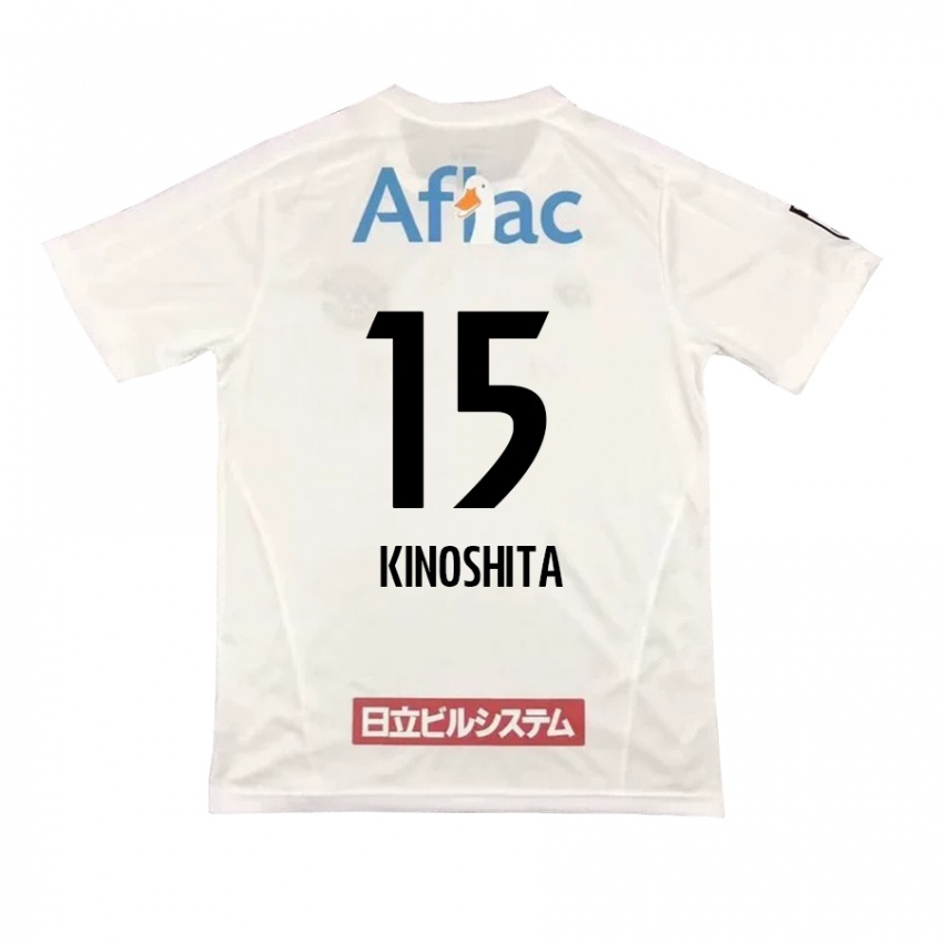 Niño Camiseta Kosuke Kinoshita #15 Blanco Negro 2ª Equipación 2024/25 La Camisa Perú