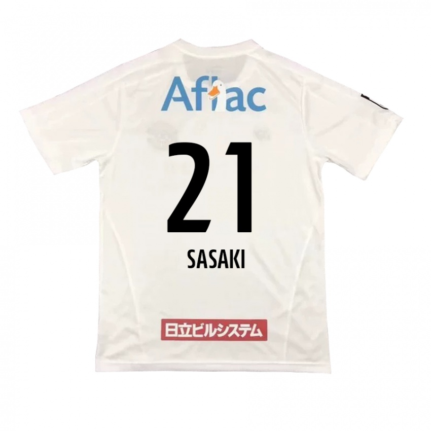 Niño Camiseta Masato Sasaki #21 Blanco Negro 2ª Equipación 2024/25 La Camisa Perú