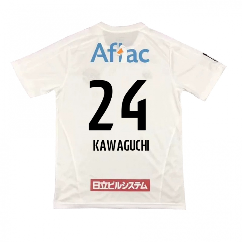 Niño Camiseta Naoki Kawaguchi #24 Blanco Negro 2ª Equipación 2024/25 La Camisa Perú