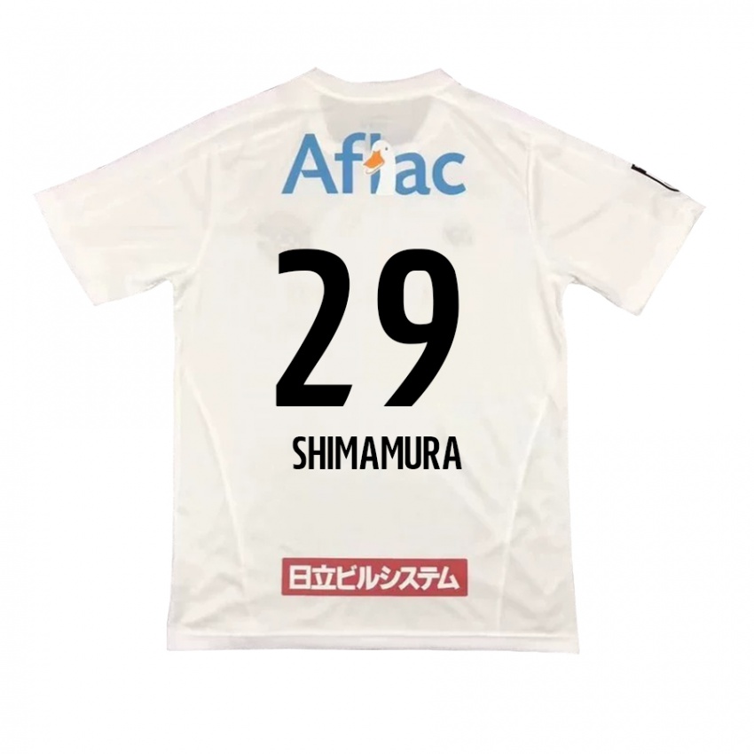 Niño Camiseta Takuya Shimamura #29 Blanco Negro 2ª Equipación 2024/25 La Camisa Perú