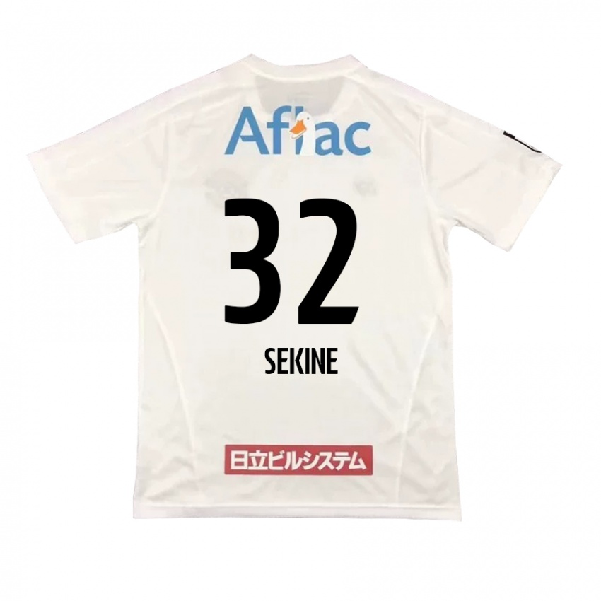 Niño Camiseta Hiroki Sekine #32 Blanco Negro 2ª Equipación 2024/25 La Camisa Perú